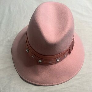 Banana Republic 100% Wool Pink Fedora
